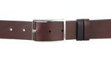 BREE Belt 12 Size 115 W115 Black / Dark Brown - shortenable