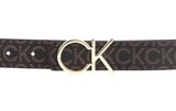 Calvin Klein Re-Lock CK Rev Belt 30MM W95 Safari Canvas / Brown Mono