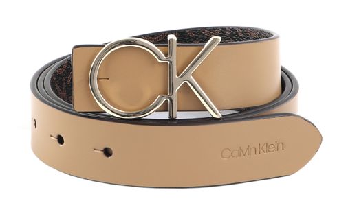 Calvin Klein Re-Lock CK Rev Belt 30MM W90 Safari Canvas / Brown Mono