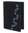 oxmox New Cryptan RFID Protect Kombibörse Footsteps Print Cyan Black