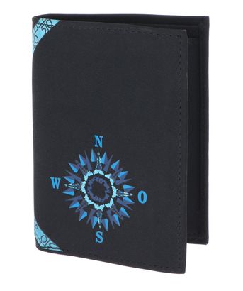 oxmox New Cryptan RFID Protect Kombibörse Windrose Print Cyan Black