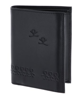 oxmox Leather RFID Protect Kombibörse Jumping Jack Embossed Black