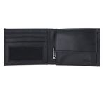 oxmox Leather RFID Protect Pocketbörse Pure Metal Round Black