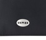 oxmox Leather RFID Protect Pocketbörse Pure Metal Round Black