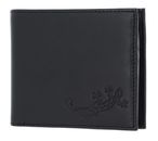 oxmox Leather RFID Protect Querscheinbörse Lizard Embossed Black