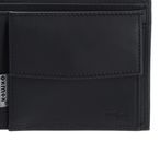 oxmox Leather RFID Protect Querscheinbörse Lizard Embossed Black