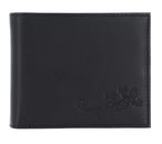 oxmox Leather RFID Protect Querscheinbörse Lizard Embossed Black