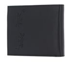 oxmox Leather RFID Protect Querscheinbörse Lizard Embossed Black
