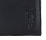 oxmox Leather RFID Protect Pocketbörse Lizard Embossed Black
