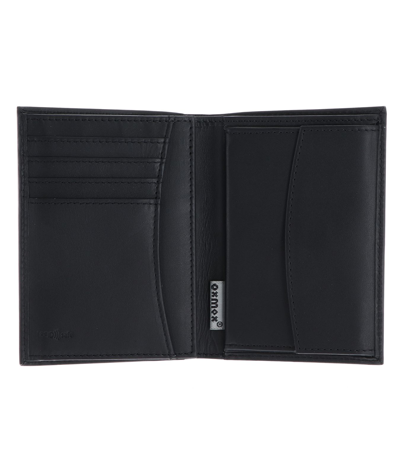 oxmox Leather RFID Protect Kombibörse Pure Metal Round Black oxmox Leather RFID Protect Kombibörse Pure Metal Round Black