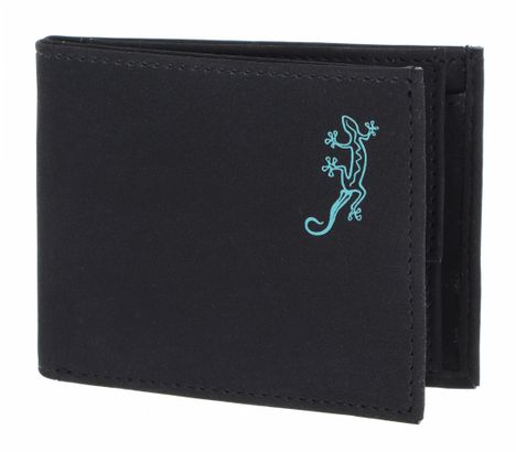 oxmox New Cryptan RFID Protect Pocketbörse Lizard Print Cyan Black