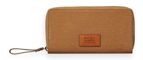 SCOTCH & SODA Leather & Suede-Trimmed Canvas Travel Wallet Combo A