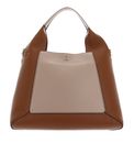 FURLA Gilda Tote Bag L Greige + Cognac h + Nero
