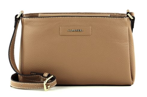 Calvin Klein Dressed Flap Small Crossbody Safari Canvas