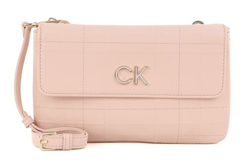 Calvin Klein Re-Lock Xbody with Flap Quilt Spring Rose