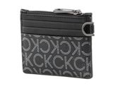 Calvin Klein Subtle Mono 6CC Holder With Zip Black Classic Mono Calvin Klein Subtle Mono 6CC Holder With Zip Black Classic Mono