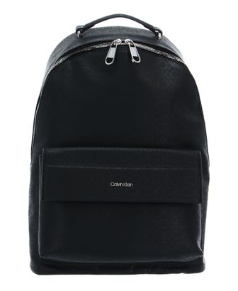 Calvin Klein Minimalism Mono Flap Pocket Backpack Black Tonal Mono