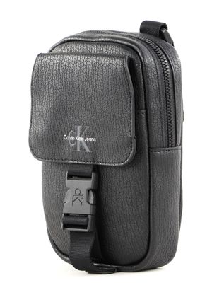 バッグ・カバンその他   Men's Black CKJ Tagged Phone Crossbody HP2073 0 Calvin Klein CKJ Mono Textured Phone Crossbody Bag Black