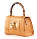 SEIDENFELT MANUFAKTUR Sorken Handbag Structure Tobacco / Gold