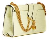 GUESS Katey Croc Danna Flap Shoulder Bag Light Lime GUESS Katey Croc Danna Flap Shoulder Bag Light Lime