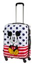 American Tourister Disney Legends Spinner 65 / 24 Alfatwist Trolley Mickey Blue Dots