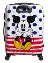 American Tourister Disney Legends Spinner 65 / 24 Alfatwist Trolley Mickey Blue Dots