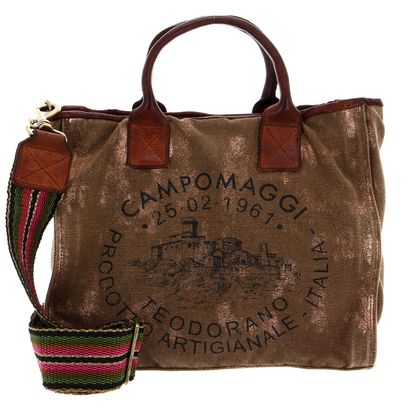 CAMPOMAGGI Shopping Bag S Bronzo - T / Cognac + St. Nera