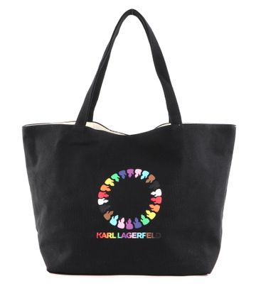 KARL LAGERFELD K / Pride Reversible Canvas Tote Black