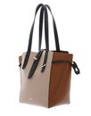 FURLA Net Tote Bag M Greige + Cognac h + Nero