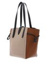 FURLA Net Tote Bag M Greige + Cognac h + Nero