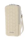 COCCINELLE Flor Matelasse Hi-Tech Phone Bag Gelso