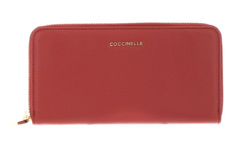 折りたたみ財布 COCCINELLE LOGO LLIC SOFT WALLET COCCINELLE purse Zip Around Wallet Acero | Buy bags, purses