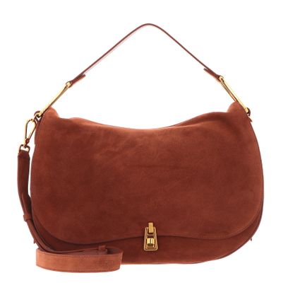 COCCINELLE Magie Suede Handbag Brule