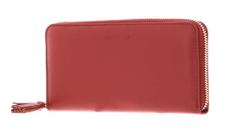 COCCINELLE Tassel Zip Around Wallet Acero