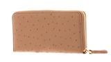 COCCINELLE Tassel Ostrich Zip Around Wallet Nocciola COCCINELLE Tassel Ostrich Zip Around Wallet Nocciola