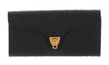 COCCINELLE Beat Ostrich Wallet Noir COCCINELLE Beat Ostrich Wallet Noir