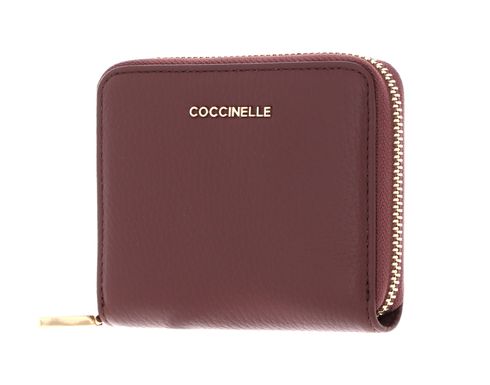 COCCINELLE Metallic Soft Leather Zip Around Wallet Carruba