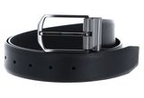 Calvin Klein Formal Adj Arched Square Epi Belt W115 CK Black - shortenable