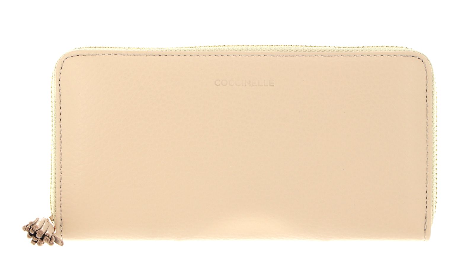 Coccinelle Portafoglio Monogram Zip Around – Pelle Multi Cognac – 18 Cm – 7 Slot Carte E Monetina