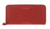 COCCINELLE Tassel Ostrich Zip Around Wallet Acero / Acero COCCINELLE Tassel Ostrich Zip Around Wallet Acero / Acero