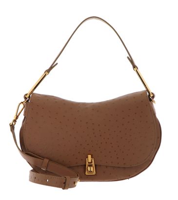 COCCINELLE Magie Ostrich Handbag Nocciola