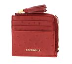 COCCINELLE Tassel Ostrich Credit Card Holder Acero COCCINELLE Tassel Ostrich Credit Card Holder Acero