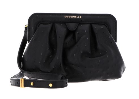 COCCINELLE Diletta Ostrich Mini Bag Noir