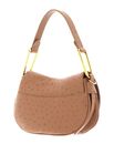 COCCINELLE Magie Ostrich Handbag Nocciola COCCINELLE Magie Ostrich Handbag Nocciola