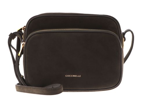 COCCINELLE Lea Suede Shoulder Bag Bark