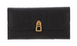 COCCINELLE Magie Ostrich Flap Wallet Noir COCCINELLE Magie Ostrich Flap Wallet Noir