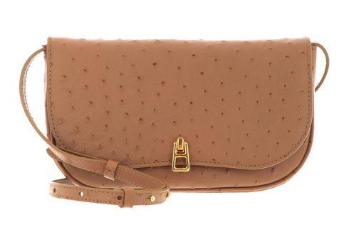 COCCINELLE Magie Ostrich Mini Crossover Bag Nocciola