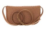COCCINELLE Magie Ostrich Mini Crossover Bag Nocciola COCCINELLE Magie Ostrich Mini Crossover Bag Nocciola