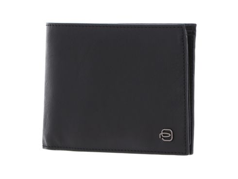 PIQUADRO Black Square Horizontal Men´s Wallet With Document´s Holder RFID Black