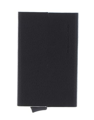 PIQUADRO Black Square Compact Wallet With Single Slider RFID Nero